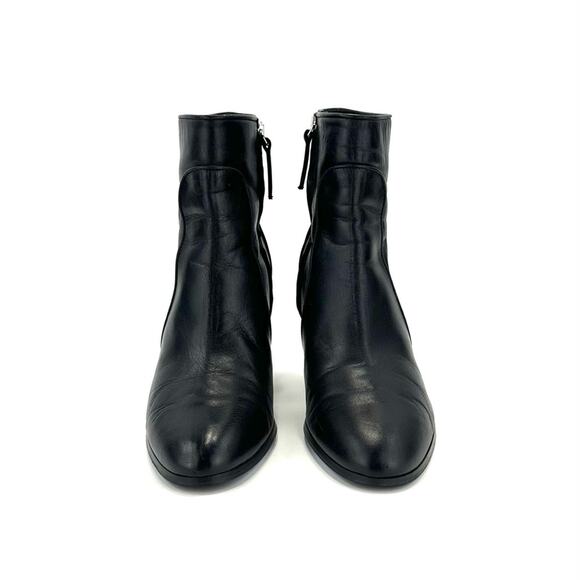 Grigiarancio Anthropologie Black Heeled Ankle Boot Size 9 Italian Leather Bootie - Picture 9 of 13